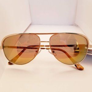 NWT Vintage Style Golden Aviator Sunglasses Womens